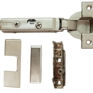 2 pieces high quality invisible cross hinges 60 x 13mm made of zamak,  stainless steel look, incl. Screws. Concealed furniture hinge from UMAXO®,  180° foldable. Hidden furniture hinge (vici hinge) to let in