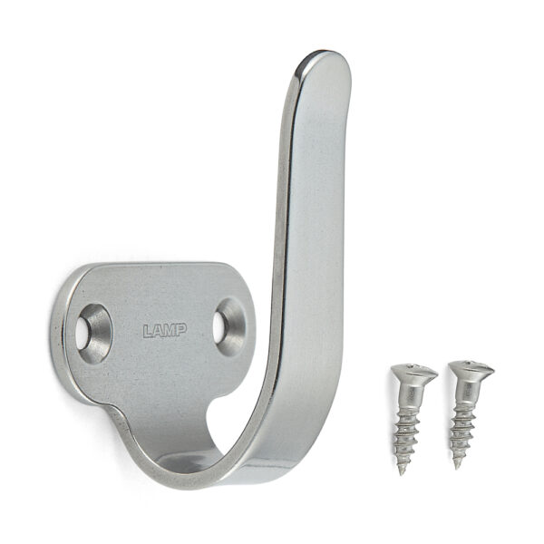 Hook made of stainless steel V2A (SUS304, 1.4301), brushed. Can also be
