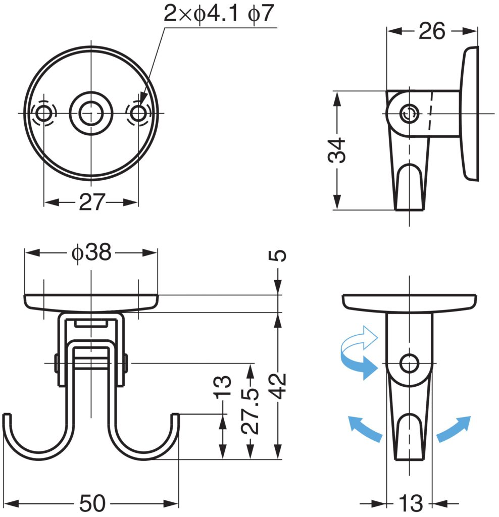 High quality swivel and swivel hook made of stainless steel V2A for