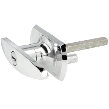 High-quality lockable control cabinet handle with locking cylinder, made of zamak, with 8 mm square and two keys, design: different-locking, 14.08.056-0. T-handle made of zamak for control cabinet, locker, vehicle and much more, by SISO Denmark - Image 5