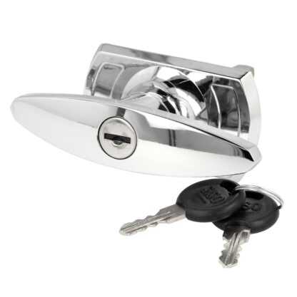 High-quality lockable control cabinet handle with locking cylinder, made of zamak, with 8 mm square and two keys, design: different-locking, 14.08.056-0. T-handle made of zamak for control cabinet, locker, vehicle and much more, by SISO Denmark - Image 7