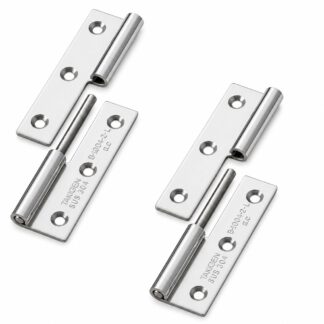 2 pieces of high-quality poster hinge, made of SUS304 stainless steel, load capacity: 10 kg (23 lbs), 64 mm (2-33/64"), version: left, B-1004-2-L. Robust lifting hinge for doors, maintenance hatches and much more, by TAKIGEN (Japan)