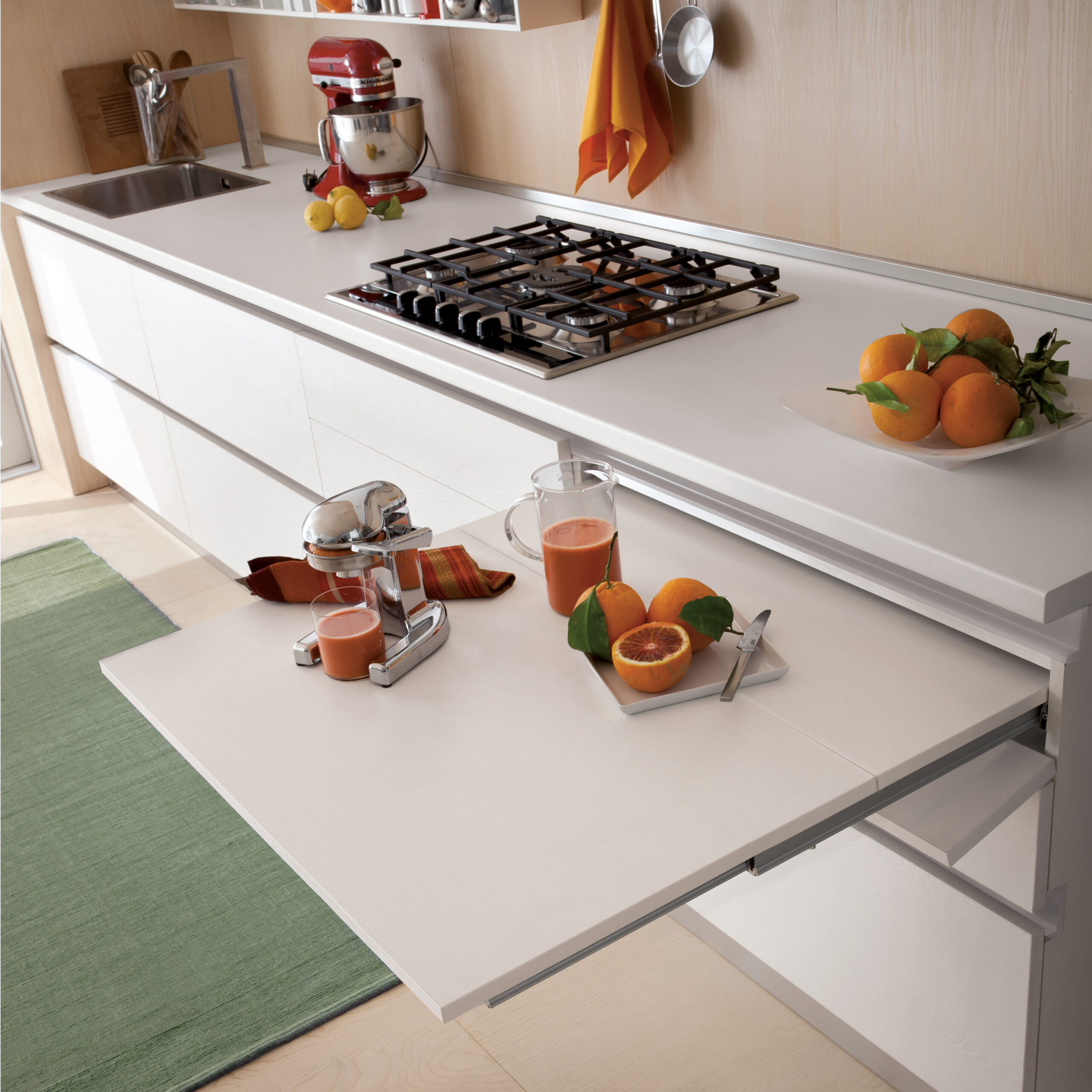 High-quality extendable table fitting, 750 mm (29-17/32"), 2046369. Robust table pull-out for kitchen cabinets, kitchen base cabinets, kitchen furniture, extendable tables, folding tables and much more, by EMUCA - Image 2