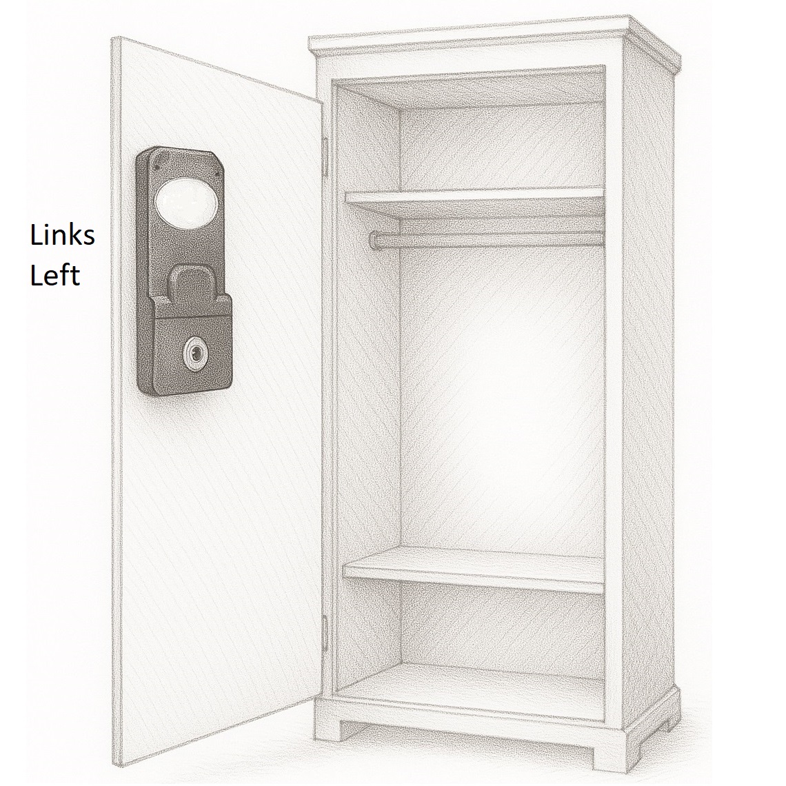 Payment coin lock with coin container for 1-euro coin, version: left-hand closing, 14.60.250-0. - Image 5