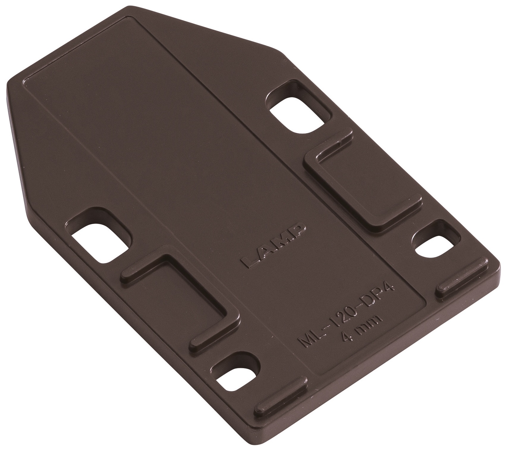 4 pieces spacer plate, made of polyacetal, surface: brown, 70 mm (2-3/4"), ML-120-DP4-BR. Compensating plate for magnetic snap latches ML-120BR, ML-120W and ML-120BL from Sugatsune, by Sugatsune / LAMP® (Japan) - Image 4