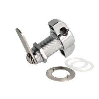 Twist bolt lock for padlock with handle function, 32 mm (1.3"), version: left, 14.04.589-7. Twist bolt lock for padlock with handle function for lockers, sheet metal cabinet, locker cabinet and much more, by SISO Denmark
