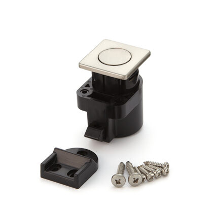 High-quality snap fastener with handle function, made of zinc alloy (ZDC), surface: nickel-plated, satin-finished matt, finish: square, DPL-SQ-SN. Solid snap fastener for motorhome, boat and much more, by Sugatsune / LAMP® (Japan) - Image 2