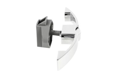 High-quality push-button handle, made of zamak, surface: chrome-plated, 14.03.070-0. Solid handle closure with self-locking lock and soft-close for yacht, caravan, private jet and much more, by SISO Denmark - Image 2