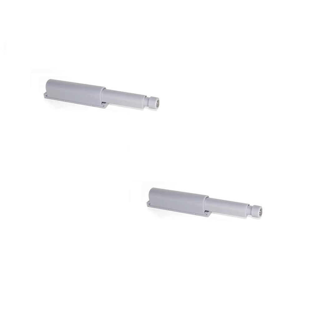 2 pieces elegant snap latch, surface: grey, 62 mm (2-7/16"), version: magnetic, 2033921. Sturdy push-to-open closure for furniture doors, cabinet doors, flaps and much more, by EMUCA