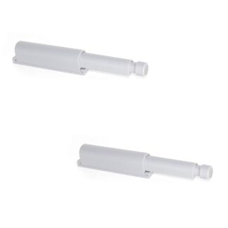 2 pieces elegant snap latch, surface: grey, 62 mm (2-7/16"), version: non-magnetic, 2033821. Sturdy push-to-open closure for furniture doors, cabinet doors, flaps and much more, by EMUCA