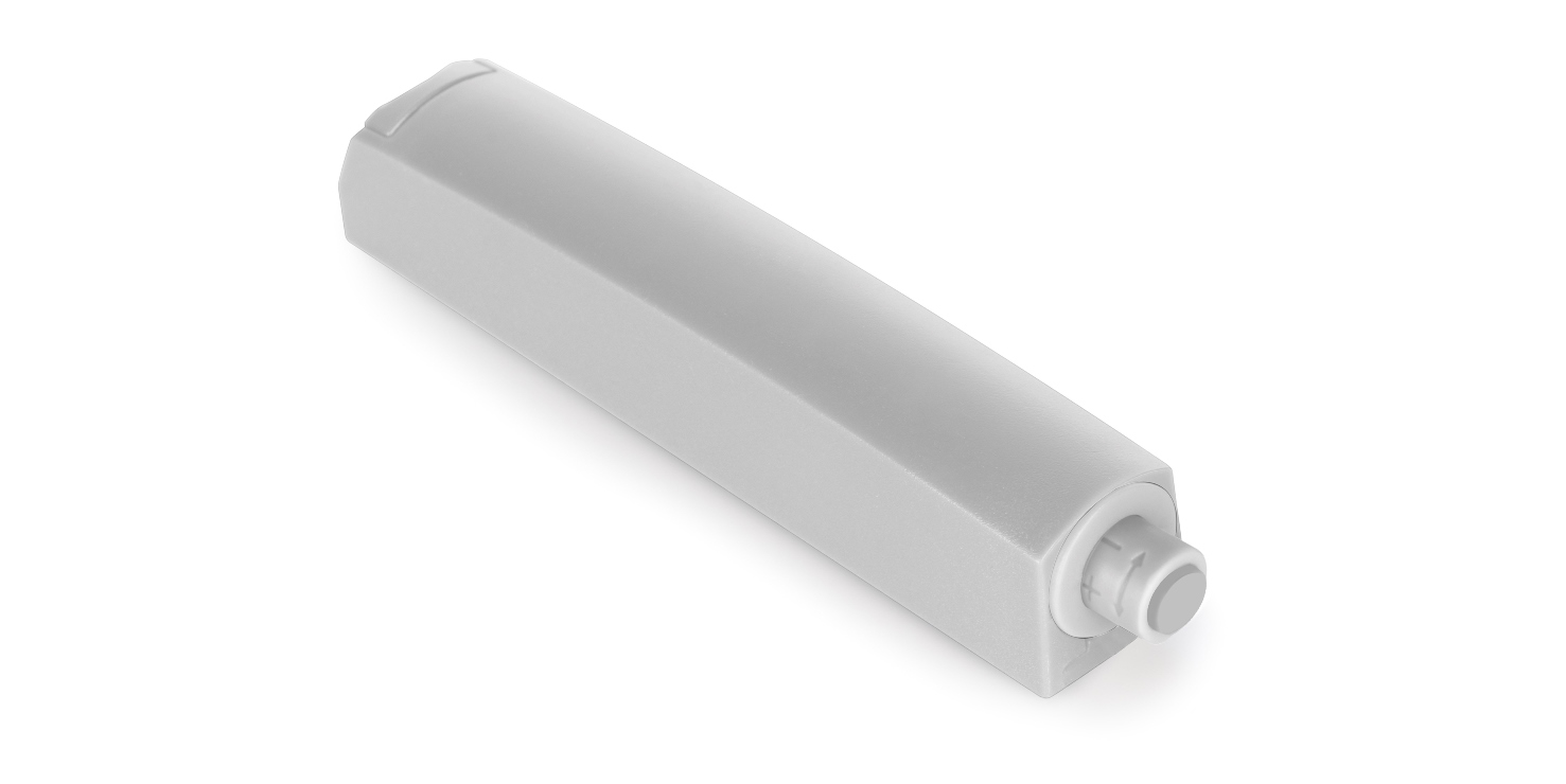 2 pieces elegant snap latch, with mounting housing, surface: grey, design: non-magnetic, 1900221. Stable push-to-open door opener for furniture doors, cabinet doors, flaps and much more, by EMUCA - Image 5