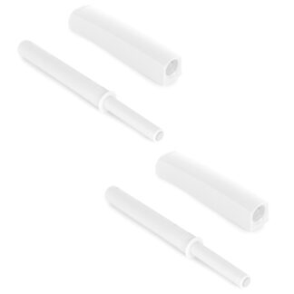 2 pieces elegant snap catcher with mounting housing, surface: white, version: non-magnetic, 1900215. Stable push-to-open door opener for furniture doors, cabinet doors, flaps and much more, by EMUCA