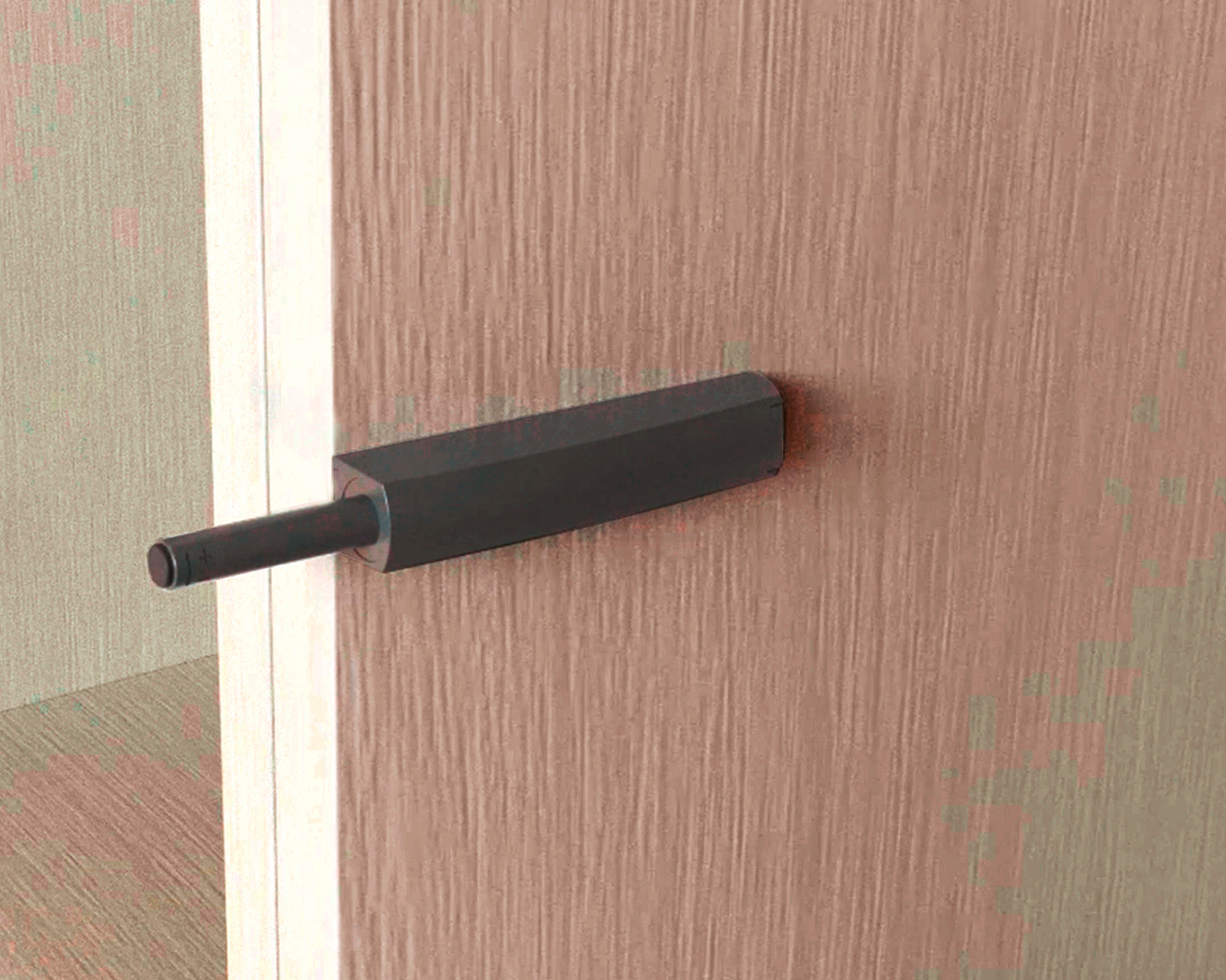 2 pieces elegant snap catcher with mounting housing, surface: white, version: non-magnetic, 1900215. Stable push-to-open door opener for furniture doors, cabinet doors, flaps and much more, by EMUCA - Image 6