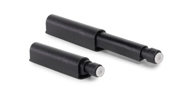 2 pieces elegant snap latch, surface: black, 62 mm (2-7/16"), version: non-magnetic, 2033817. Sturdy door snap lock for furniture doors, cabinet doors, flaps and much more, by EMUCA - Image 5