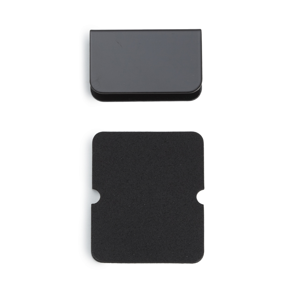 Gegenplatte für Glasstärke 5 mm (13/64″) K-110B, 35 mm (1-3/8″) von Sugatsune, schwarz. Produktbild