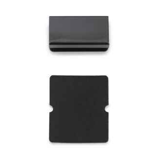 Gegenplatte für Glasstärke 6 mm (15/64″), mit Grifffunktion K-150B und K-130-P6, 40 mm (1-37/64″) von Sugatsune, schwarz. Produktbild