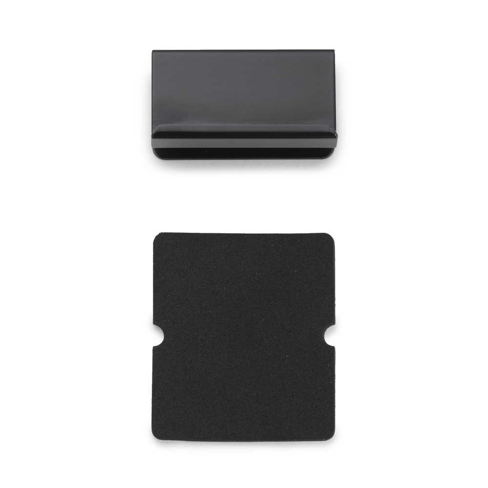 Gegenplatte für Glasstärke 6 mm (15/64″), mit Grifffunktion K-150B und K-130-P6, 40 mm (1-37/64″) von Sugatsune, schwarz. Produktbild