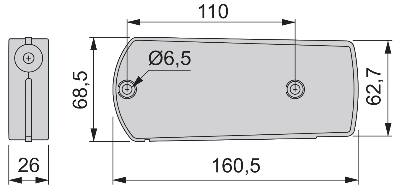 High-quality flap fitting with cable pull, load capacity: 6 kg (14 lbs), surface: grey, 1010421. Robust rope flap holder for furniture flaps, cabinet flaps, secretary flaps, bar flaps and much more, by EMUCA - Image 2