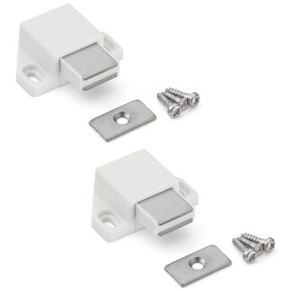 Kompakter Magnet-DruckschnƤpper, inkl. Gegenplatte ML-30SW, 25 mm (63/64ā³) von Sugatsune, weiĆ. Produktbild