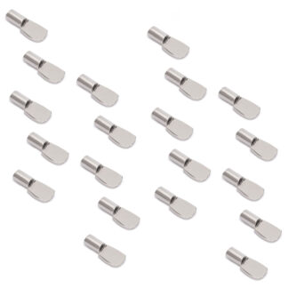 20 pieces of high-quality bucket base supports, made of steel, surface: nickel-plated, 5062107. shelf supports for row of holes, shelves, shelves, cabinet shelves, shelves and much more, by EMUCA