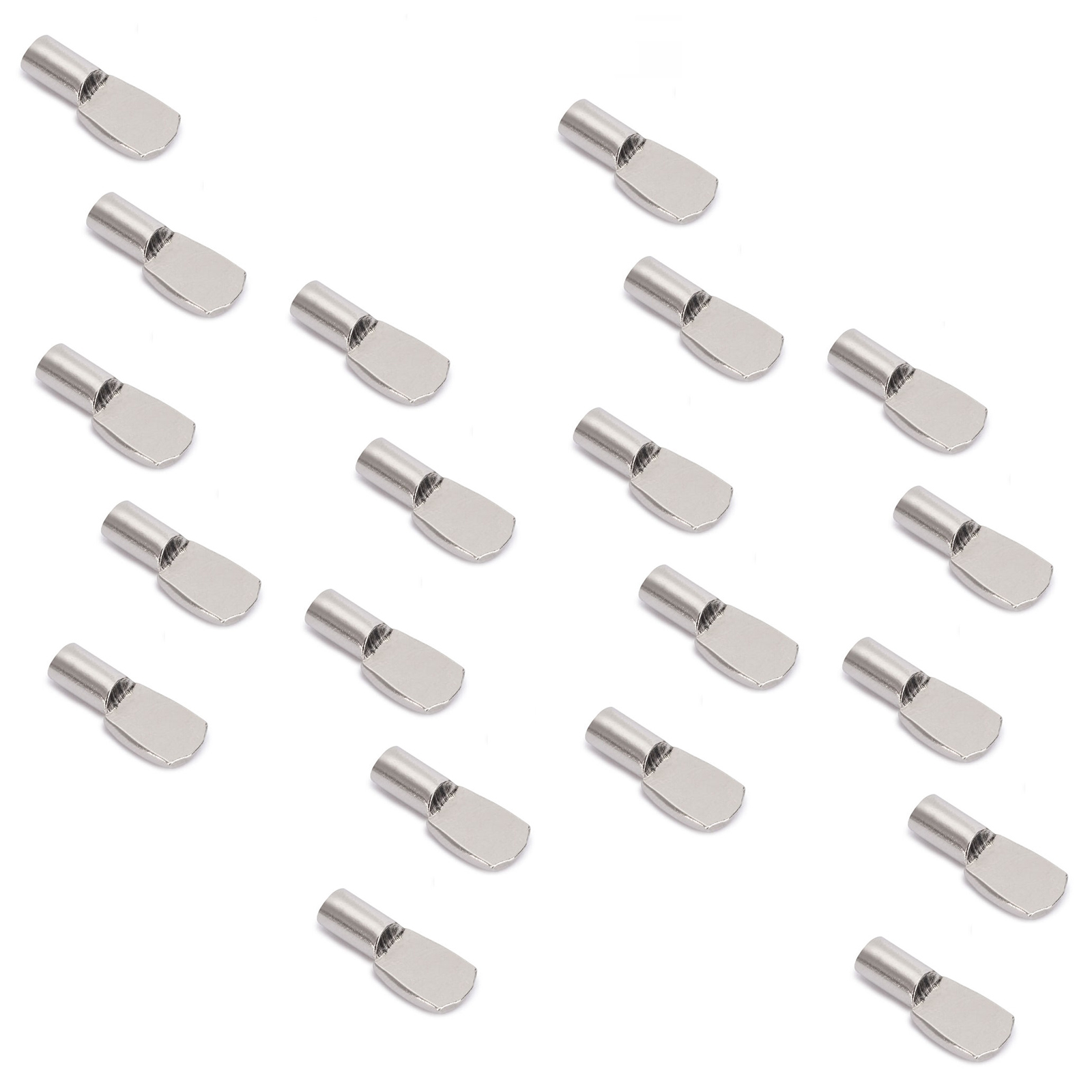 20 pieces of high-quality bucket base supports, made of steel, surface: nickel-plated, 5062107. shelf supports for row of holes, shelves, shelves, cabinet shelves, shelves and much more, by EMUCA