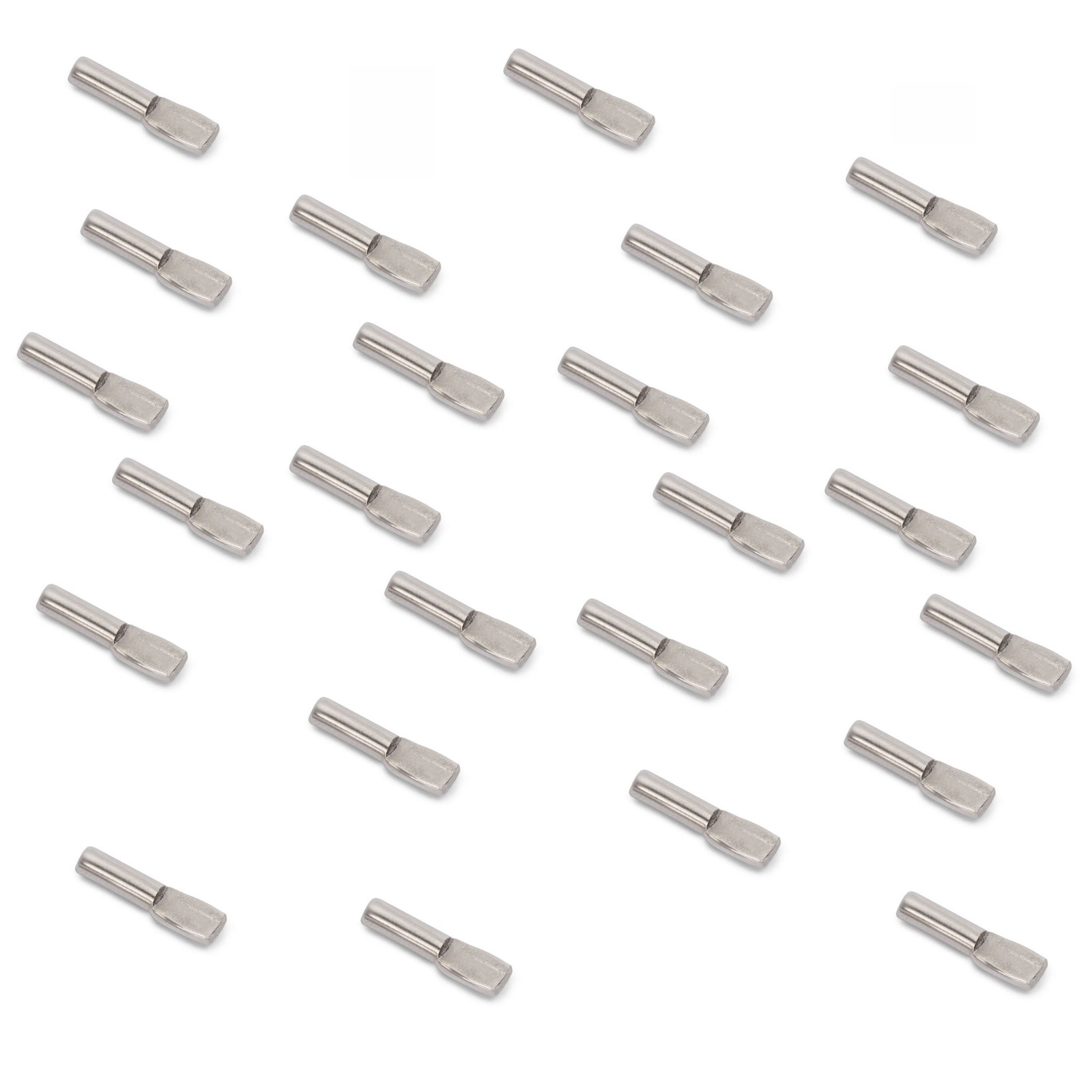 20 pieces of high-quality bucket base supports, made of steel, surface: nickel-plated, 5062107. shelf supports for row of holes, shelves, shelves, cabinet shelves, shelves and much more, by EMUCA - Image 4