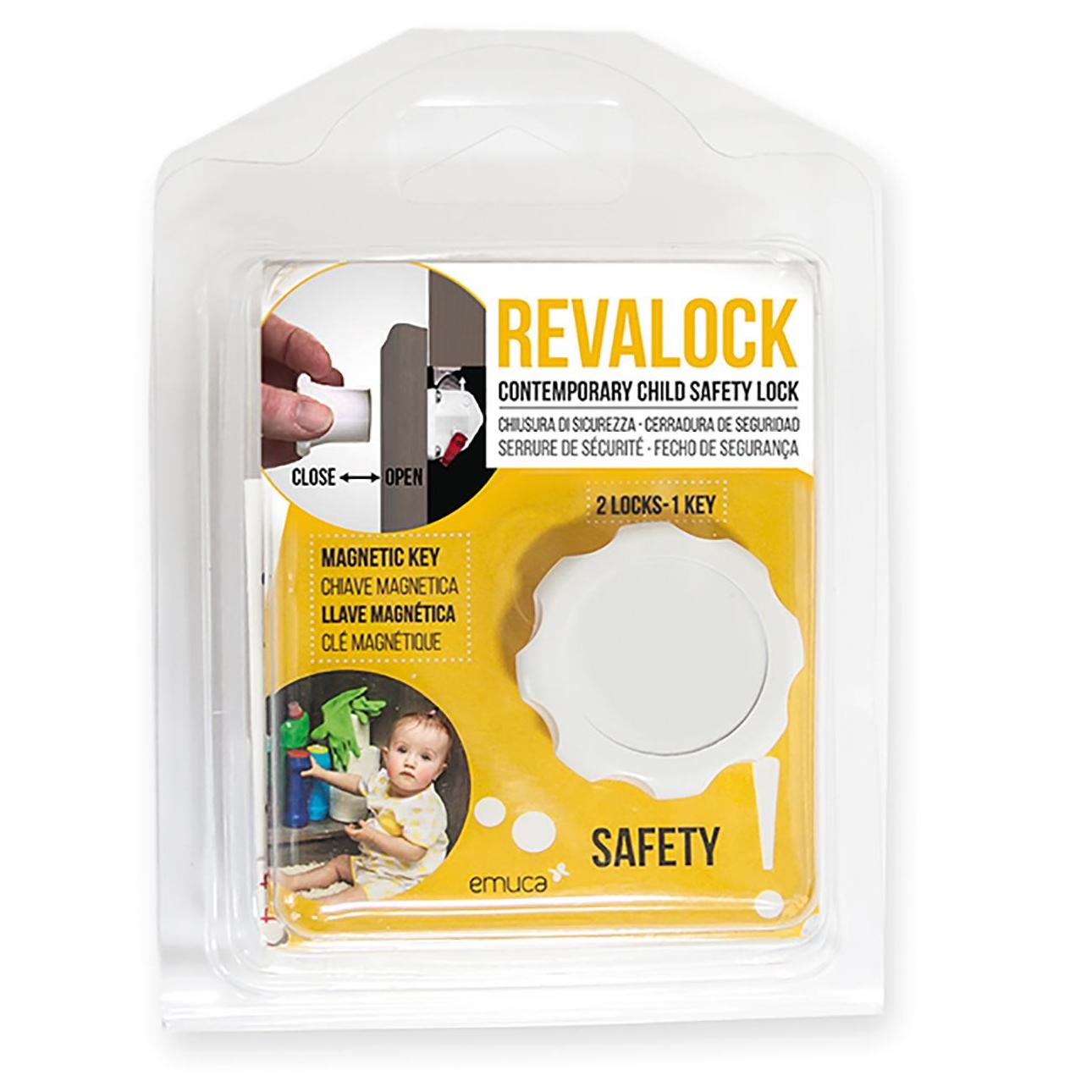 2pcs magnetic lock invisible security lock child lock for cabinet doors and  drawers (2 locks + 1 magnetic key) 8932920. Magnetic lock REVALOC made of