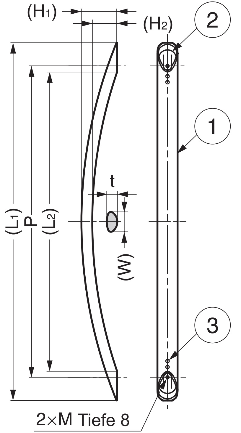 Solid industrial housing handle made of aluminum alloy, finish: stainless steel look, anodized, 600 mm (23.7"), SOR-600S. High-tech aluminum handle for production machines, laboratory equipment, industrial equipment and much more, by Sugatsune / LAMP® (Ja - Image 2