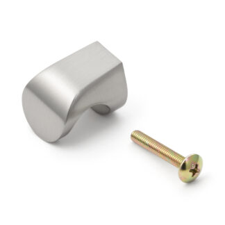 High-quality zinc alloy furniture knob handle, finish: white bronze, satin matte, 21 mm (0.9") MKZ-21WB. Zinc alloy handle knob for drawer, furniture door, kitchen cabinet, office cabinet and much more, by Sugatsune/LAMP® (Japan)