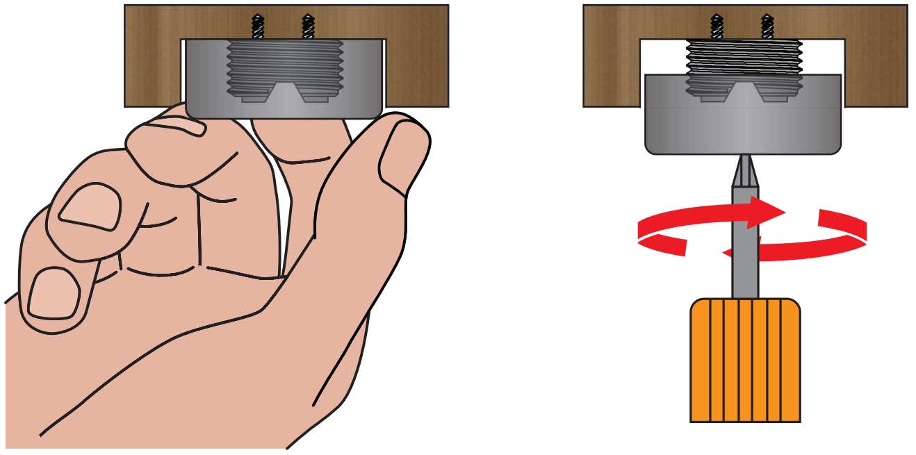 4 pieces of robust furniture adjuster, load capacity: 600 kg (1323 lbs), surface: white, ⌀25 mm (63/64"), version: with Phillips socket for screwdriver, B572-25-WH. Adjustable foot for furniture and much more, by Kojima (Japan) - Image 7