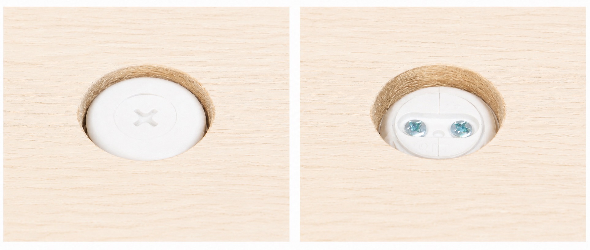 4 pieces of robust furniture adjuster, load capacity: 600 kg (1323 lbs), surface: white, ⌀25 mm (63/64"), version: with Phillips socket for screwdriver, B572-25-WH. Adjustable foot for furniture and much more, by Kojima (Japan) - Image 3