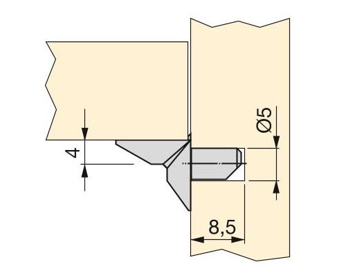 25 pieces of zinc alloy shelf support, surface: nickel-plated, 5 mm (0.2") 8114207. Floor supports 8114207 for row of holes, shelves, shelves, shelves, cabinets, shelves, cabinets, shelves, shelves, shelves - Image 3