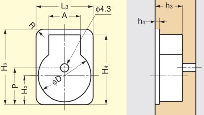 Ring-shaped folding handle made of brass, finish: satin matt, 30.5 mm (1.3") 587-40SB. Ring handle 587-40SB for motorhome, boat, inspection hatch, inspection door, by Sugatsune / LAMP® (Japan) - Image 3