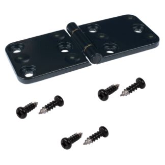 Robust heavy-duty furniture strap, incl. screws, F136-50-BK, size: 120 mm, by Kojima, black, satin matt. Product Image