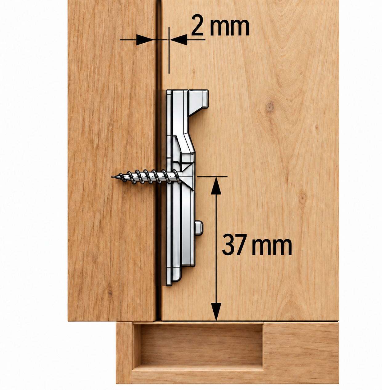 Stainless steel pot hinge, support: fully supported (present), made of stainless steel, design: mounting plate with 2 mm distance, 9289590. corrosion-resistant stainless steel furniture hinge for outdoor furniture and much more, by Hettich - Image 3