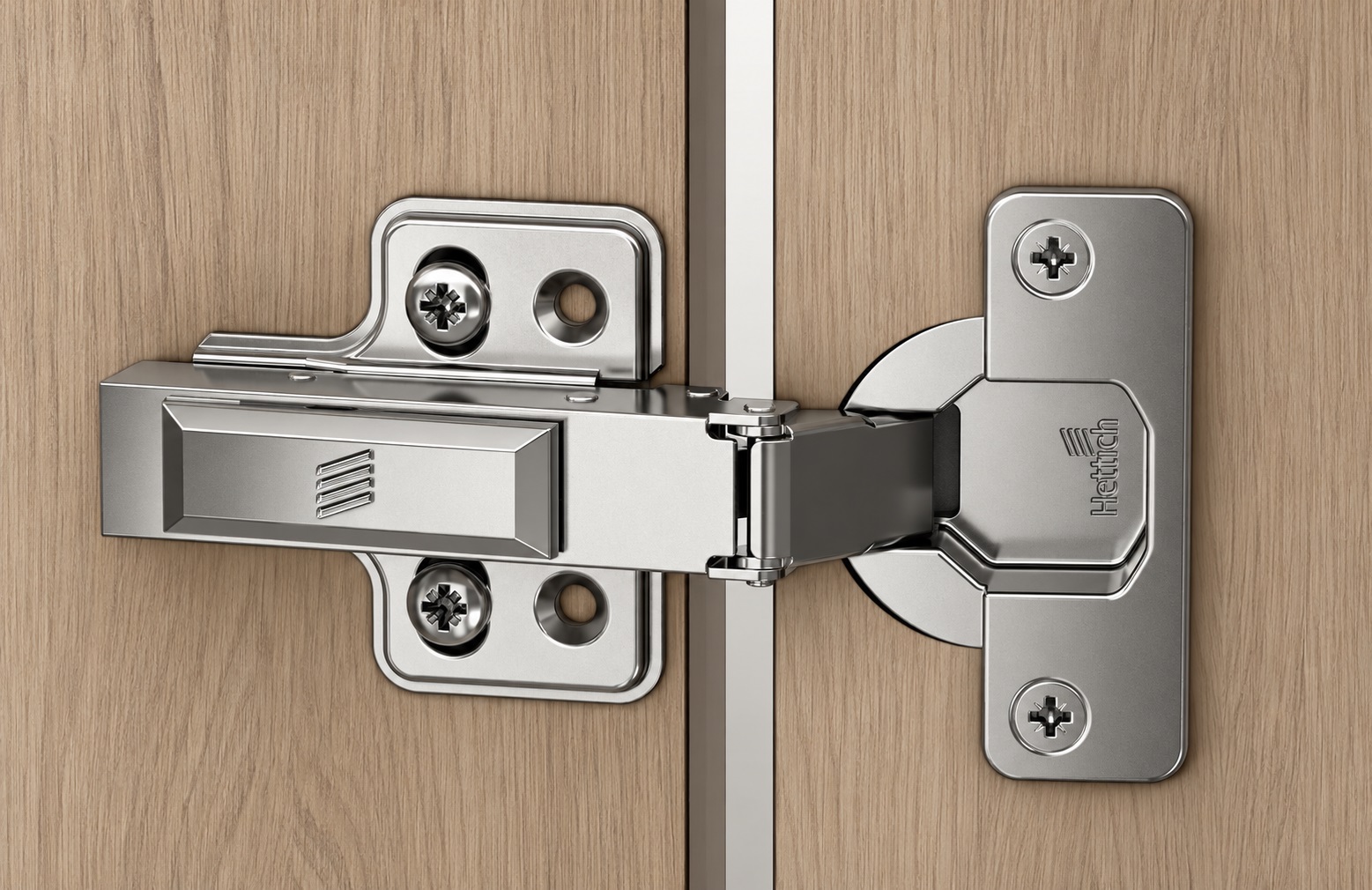 Stainless steel pot hinge, support: fully supported (present), made of stainless steel, design: mounting plate with 0 mm distance, 9289590. Corrosion-resistant stainless steel furniture hinge for outdoor furniture and much more, from Hettich - Image 2