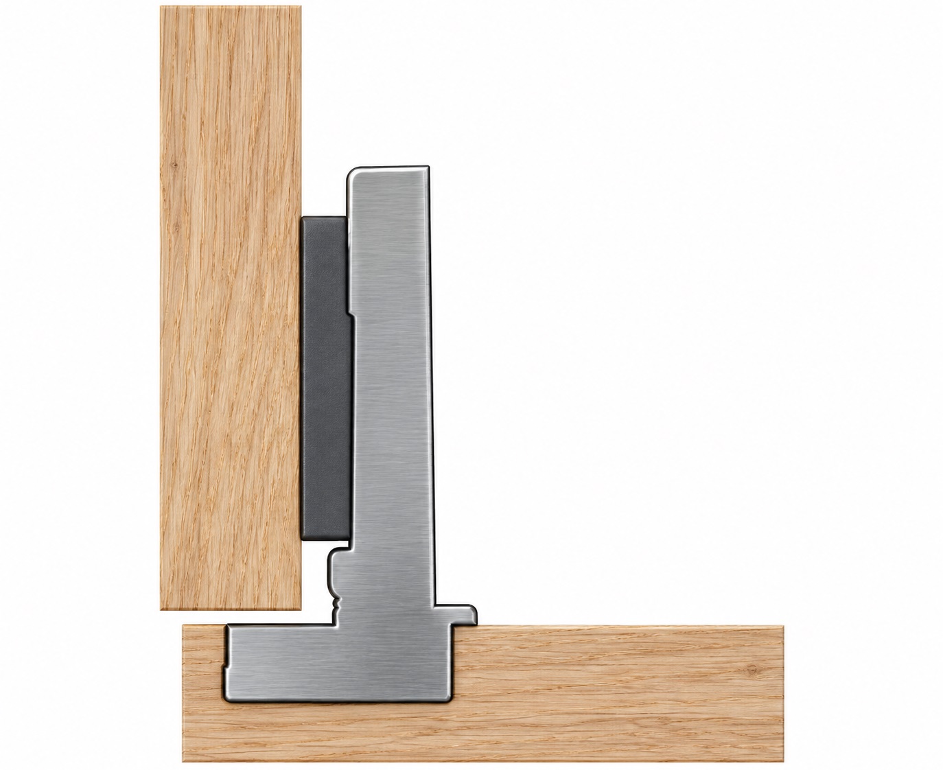 Stainless steel pot hinge, support: fully supported (present), made of stainless steel, design: mounting plate with 0 mm distance, 9289590. Corrosion-resistant stainless steel furniture hinge for outdoor furniture and much more, from Hettich - Image 3