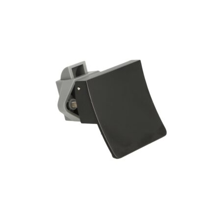 Robust snap lock with lifting handle, made of zamak, surface: black, design: square, 14.03.076-0. Lifting handle with self-locking lock and soft-close for caravans, yachts and much more, by SISO Denmark