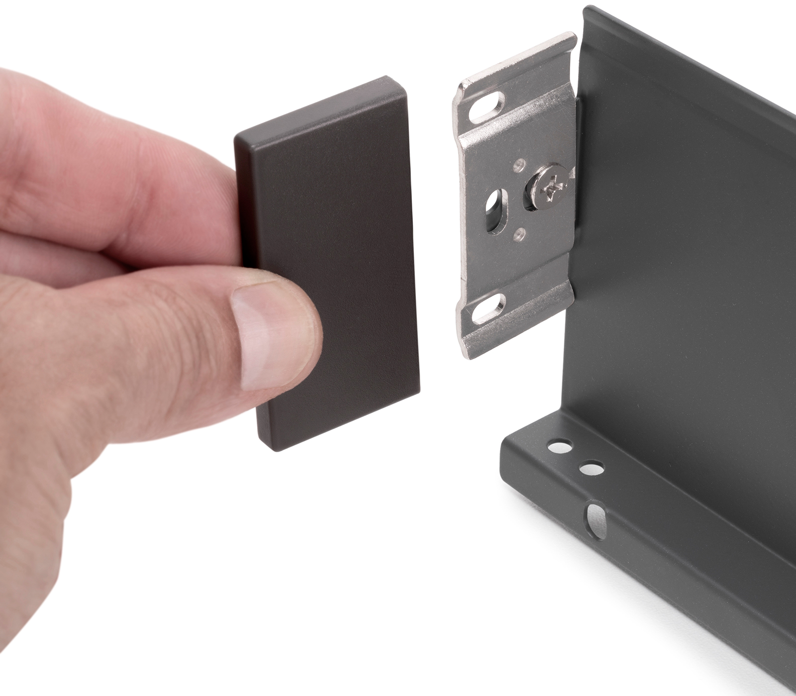 Drawer set, with extra thin frames, height: 88 mm (3-15/32"), surface: anthracite grey, 500 mm (19-11/16"), version: partial pull-out with soft-close, 3275435. drawer set for kitchen furniture and much more, by EMUCA - Image 8