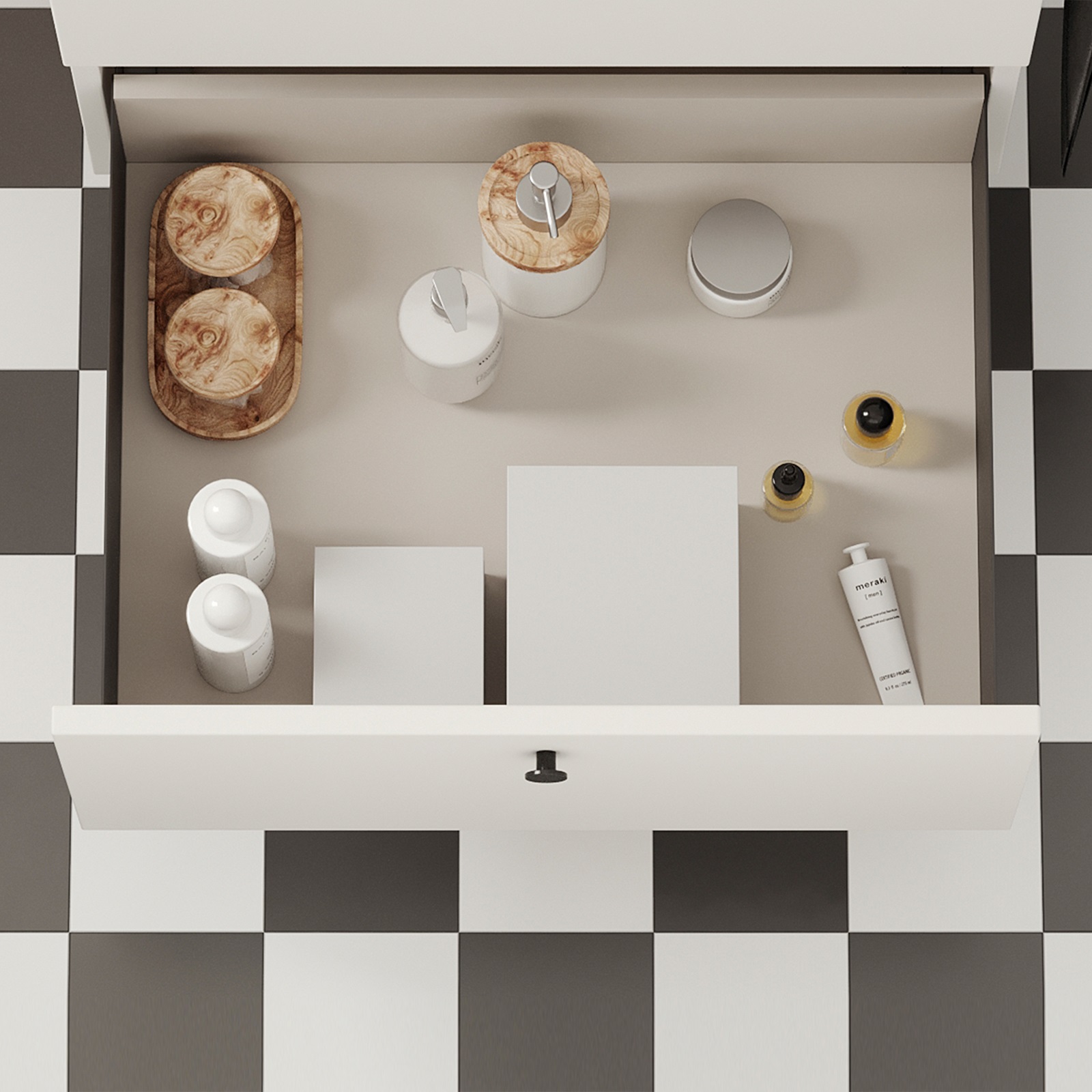 Drawer set, with extra-thin frames, height: 88 mm (3-15/32"), surface: anthracite grey, 490 mm (19-19/64"), version: full extension with soft-close, 3275435. drawer set for kitchen furniture and much more, by EMUCA - Image 8