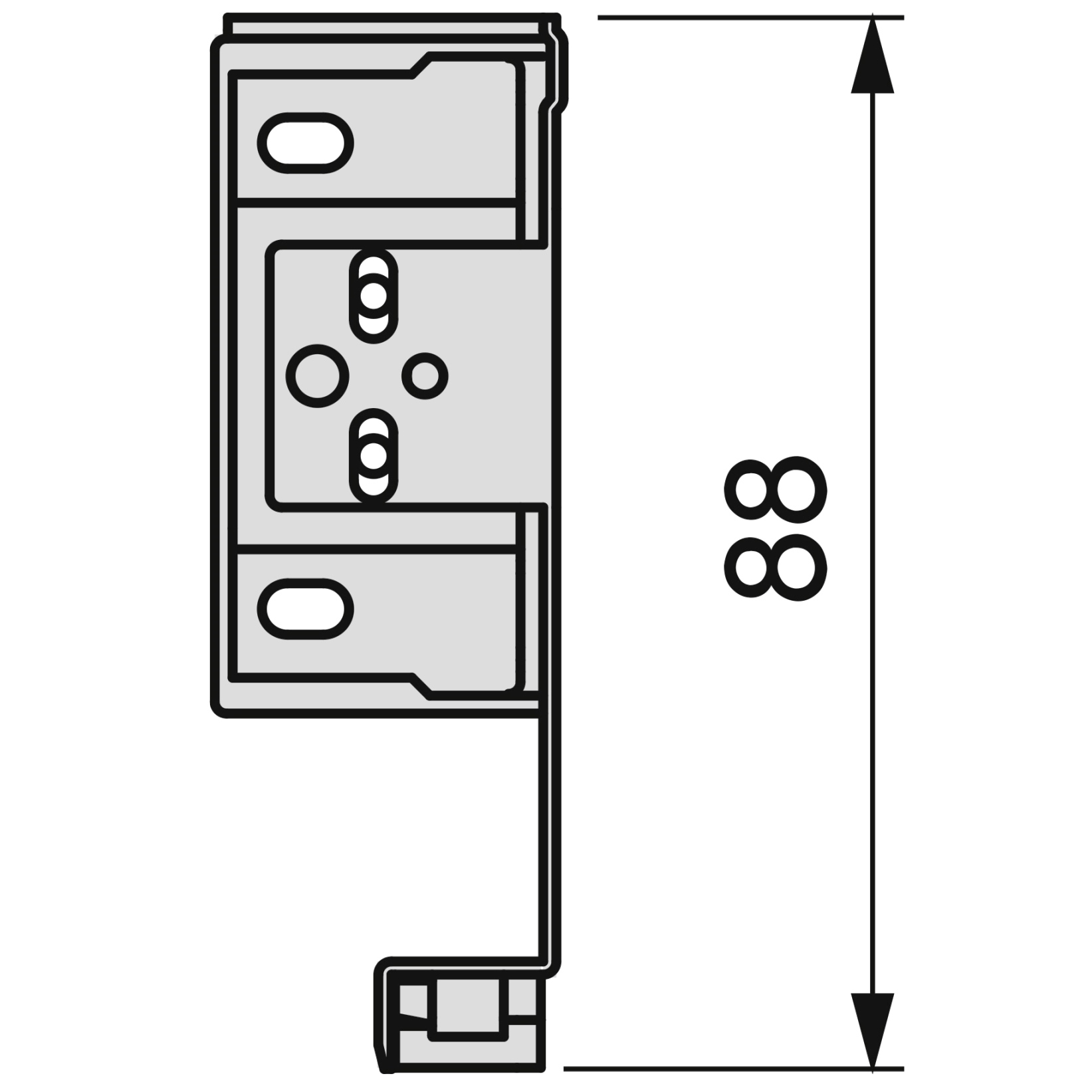Drawer set, with extra thin frames, height: 88 mm (3-15/32"), surface: white, 500 mm (19-11/16"), version: partial extension with soft-close, 3275412. drawer set for kitchen furniture and much more, by EMUCA - Image 6