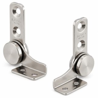 Set of 2 friction hinges (left + right), torque: 9 N·m, HG-TB45. 2 high-quality friction hinges for device lids, furniture flaps, monitor housings and much more, by Sugatsune / LAMP® (Japan)