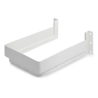 High-quality siphon cut-out, made of plastic, surface: white, 3011915. Rectangular siphon protection for vanity unit, kitchen cabinet, bathroom cabinet, siphon, drain and much more, by EMUCA