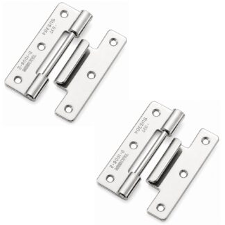 2 pieces of high-quality push-in hinge, made of SUS304 stainless steel, load capacity: 6 kg (14 lbs), 50 mm (1-31/32"), B-1006-2. Robust lifting hinge for ship doors, maintenance hatches and much more, by TAKIGEN (Japan)