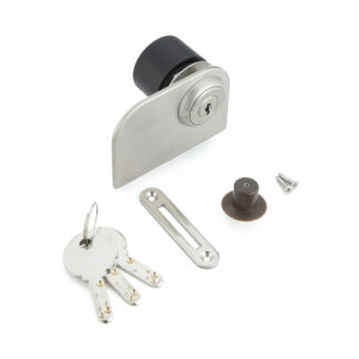 Lever lock, for glass doors, Million Lock series, keyed alike 1310GLW-SN-D, by Sugatsune / LAMP (Japan)