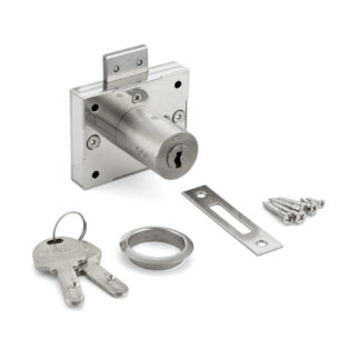 Cabinet lock, stainless steel, keyed 3810S-30-B, by Sugatsune / LAMP (Japan)