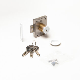 Cabinet lock, keyed differently, white 7810-24WT-B, by Sugatsune / LAMP (Japan)