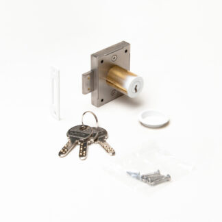 Cabinet lock, keyed alike, white 7810-30WT-D, by Sugatsune / LAMP (Japan)
