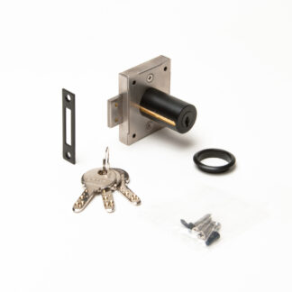 Cabinet lock, keyed differently, black 7810-36BL-B, by Sugatsune / LAMP (Japan)