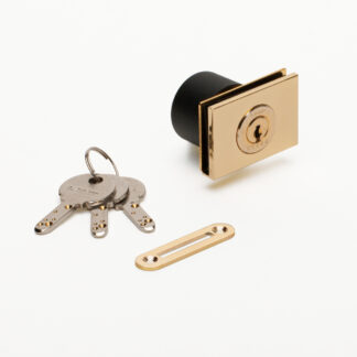 Lever lock, for glass doors, keyed alike GS-GL5-GP-D, by Sugatsune / LAMP (Japan)